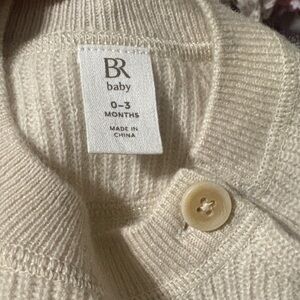 Cream Baby Sweater top with matching pants for winter